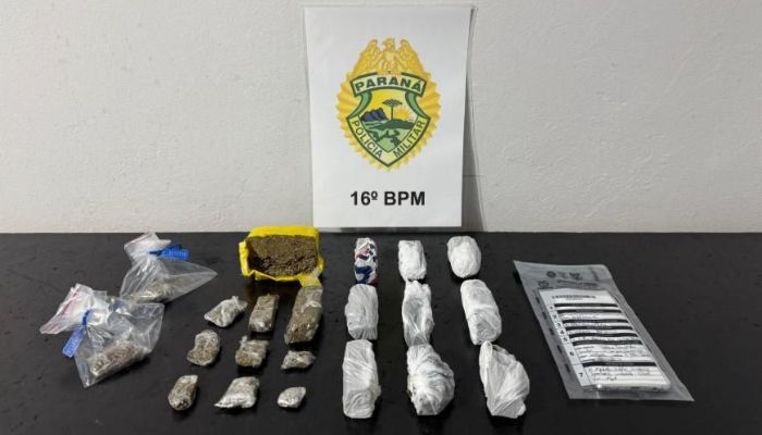 Foto: 16º BPM Pinhão - Menor é apreendido com drogas